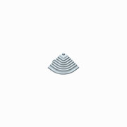 Pi&egrave;ce d'angle de finition pour carrelage clic 18 mm  | gris clair