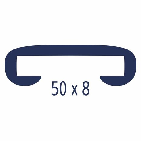 Zwarte leuningprofielen 5x8