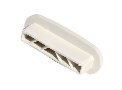 Embout pour profil&eacute; de garde-corps d&#039;escalier en PVC F408-018 blanc nacr&eacute;
