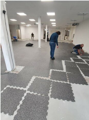 Dalle PVC &agrave; clipser 6.5 mm RockFit Click aspect b&eacute;ton shale