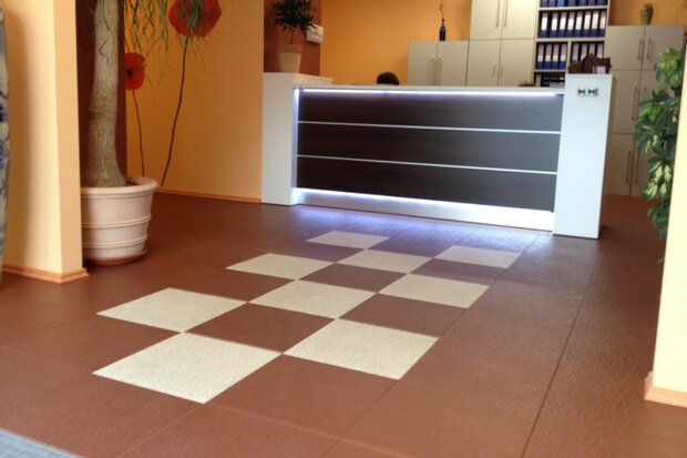 Witte PVC tegels