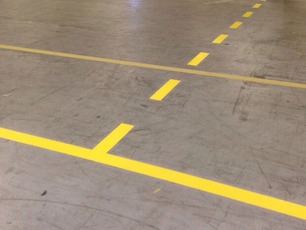 Vloermarkeringstape extra dun Thinstripe 75 mm zwart