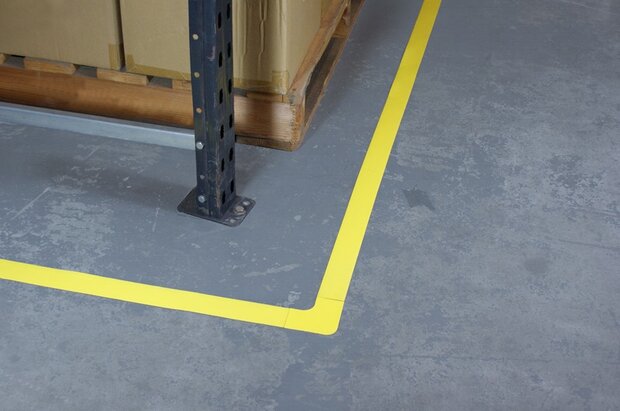 Vloermarkeringstape extra dun Thinstripe 75 mm zwart