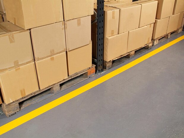 Vloermarkeringstape extra dun Thinstripe 100 mm zwart