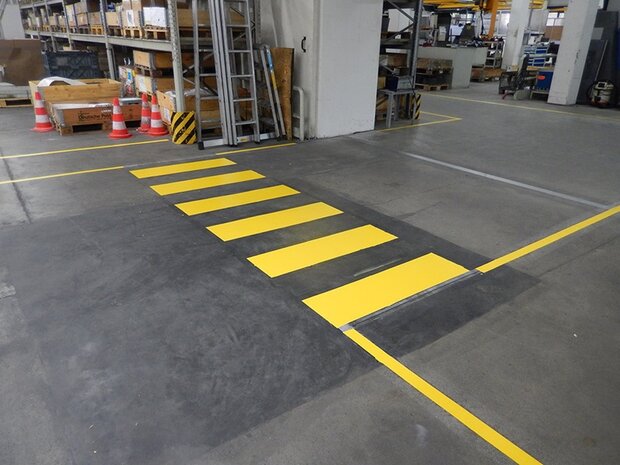 Vloermarkeringstape extra dun Thinstripe 100 mm geel