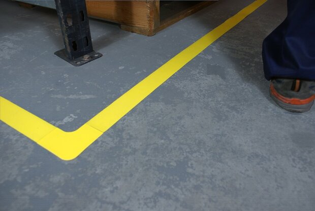 LeanLine Smooth Vloermarkeringstape 50 mm rood-wit