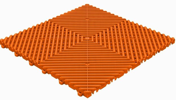 BoDeck Standard Balkonvloertegel &ndash; Open Drainage Kliktegel (PP)| Oranje