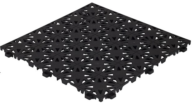 BoStara Balkonvloeren 12 mm&ndash; open kliktegels | zwart