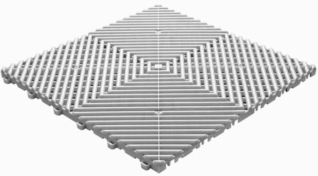 BoDeck Standard Balkonvloertegel &ndash; Open Drainage Kliktegel (PP)|Alu Blanc