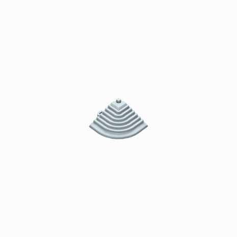 Pi&egrave;ce d'angle de finition pour carrelage clic 18 mm  | gris clair