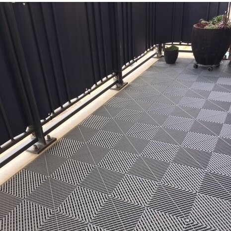 BoDeck Trend balkonvloeren 18 mm &ndash; open kliktegels | Lichtblauw