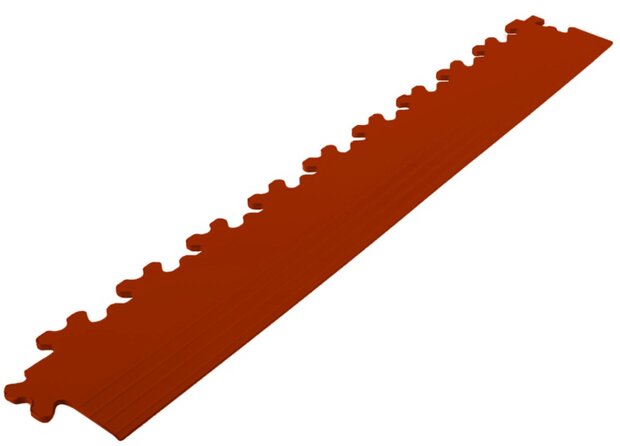 Afwerkrand recht voor 7 mm pvc kliktegels roodbruin