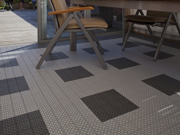 BoVersa  Balkonvloeren 12 mm&ndash; open kliktegels | grijs