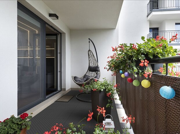 BoStara Balkonvloeren 12 mm&ndash; open kliktegels | donkergrijs