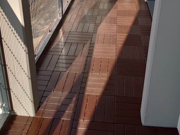 BoFudra balkonvloer 12 mm-houtlook- zwart