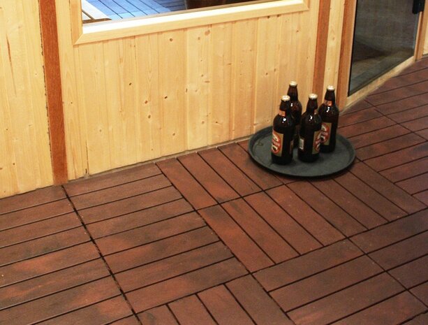 BoFudra balkonvloer 12 mm-houtlook- zwart