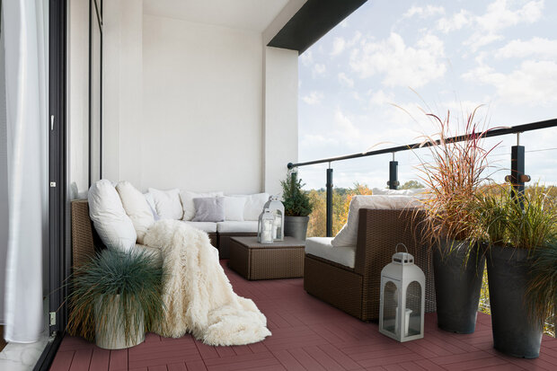 BoFudra balkonvloer 12 mm-houtlook- mahony