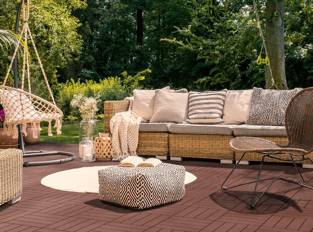 BoFudra balkonvloer 12 mm-houtlook- mahony