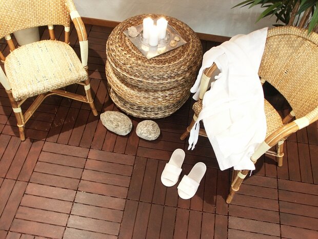 BoFudra balkonvloer 12 mm-houtlook- mahony