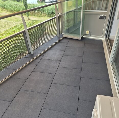 BoSoft rubberen balkontegel tegel 25 mm roodbruin