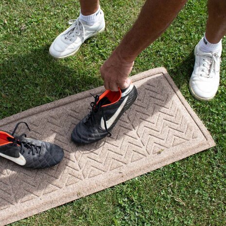 Waterhog Schoenen- &amp; Laarzenmat Chevron 38&times;91 cm Beige