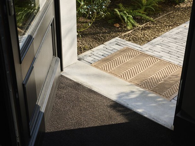 Deurmat WaterHog Herringbone Blue 60x90 cm