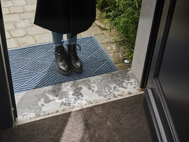 Deurmat WaterHog Diamond Charcoal 115x180 cm