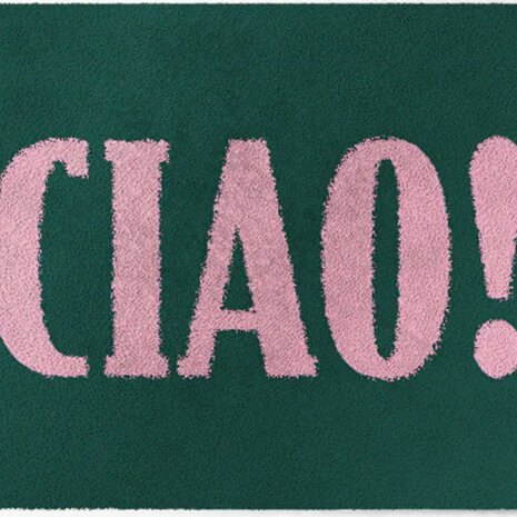 ColorStar Ciao binnendeurmat-donkergroen-rose-60x85 cm