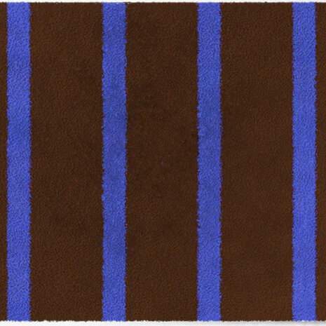 ColorStar- Lines- binnendeurmat-bruin-koningsblauw-85x150cm
