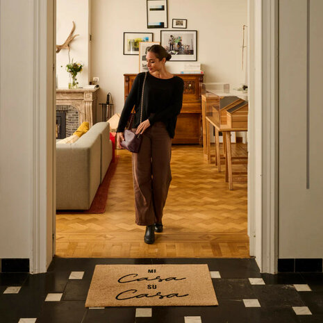 ColorStar- Mi-casa-Su-casa binnendeurmat-kameel-85x150 cm