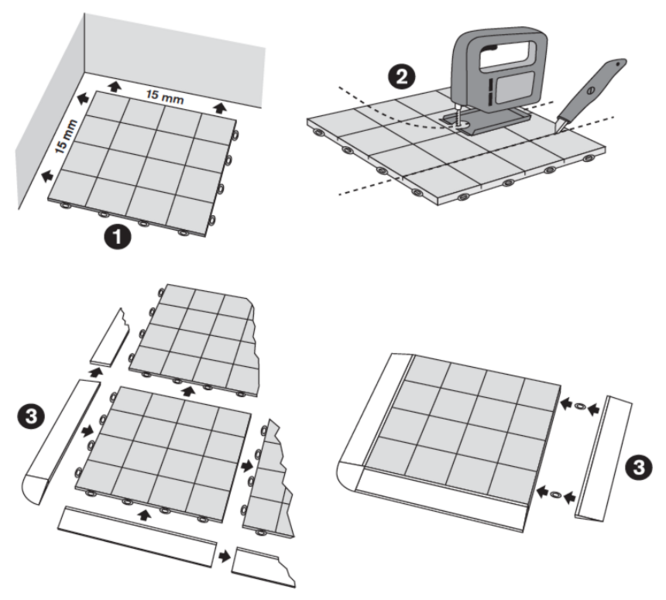 Kunststof kliktegel met houtlook de montage