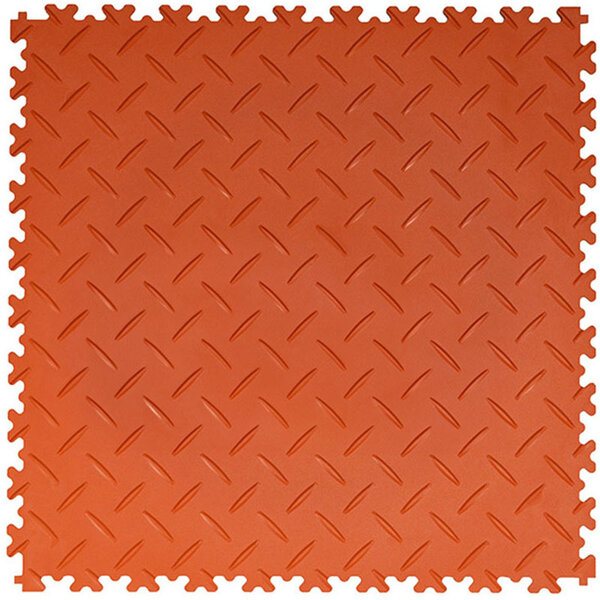 PVC Kliktegel BoSepta met traanplaatmotief oranje