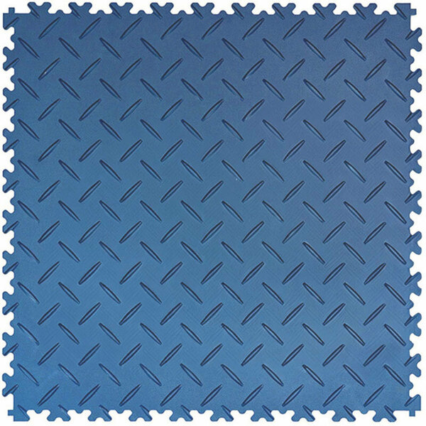Traanplaat pvc tegel blauw