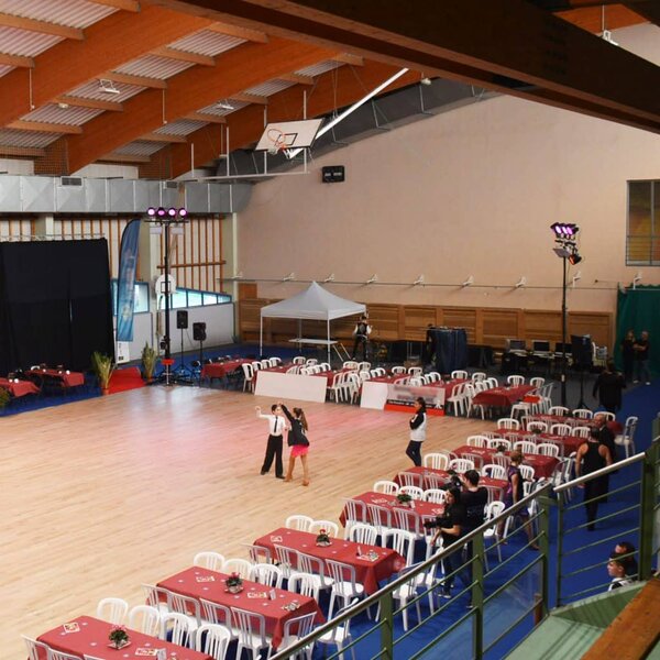 Beschermvloer voor sporthal- en gymzaalvloeren HallProtect XXL rood