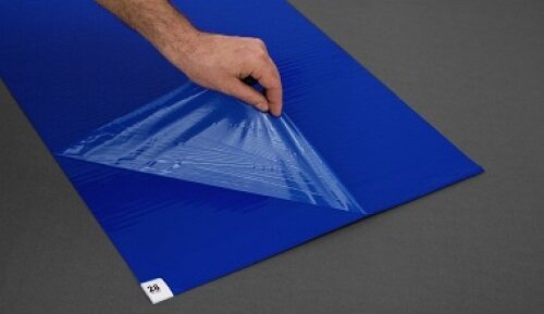 Fijnstof kleefmat blauw 60x90 cm
