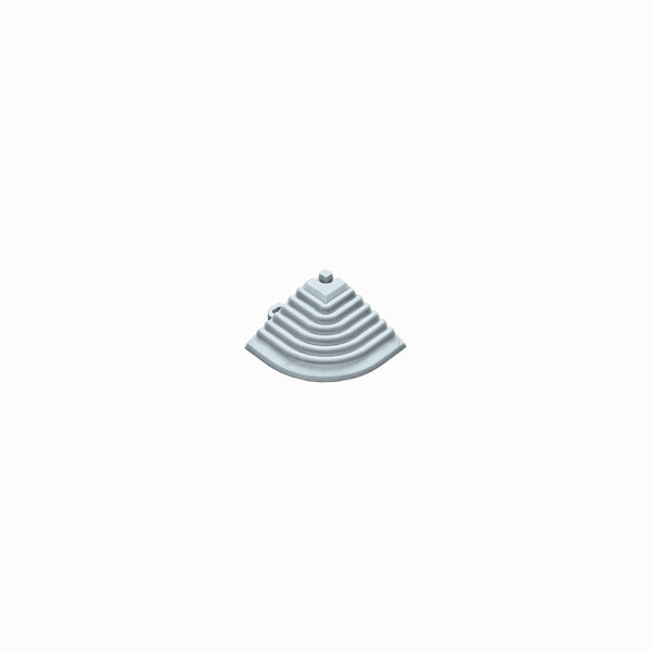 Pi&egrave;ce d'angle de finition pour carrelage clic 18 mm  | gris clair