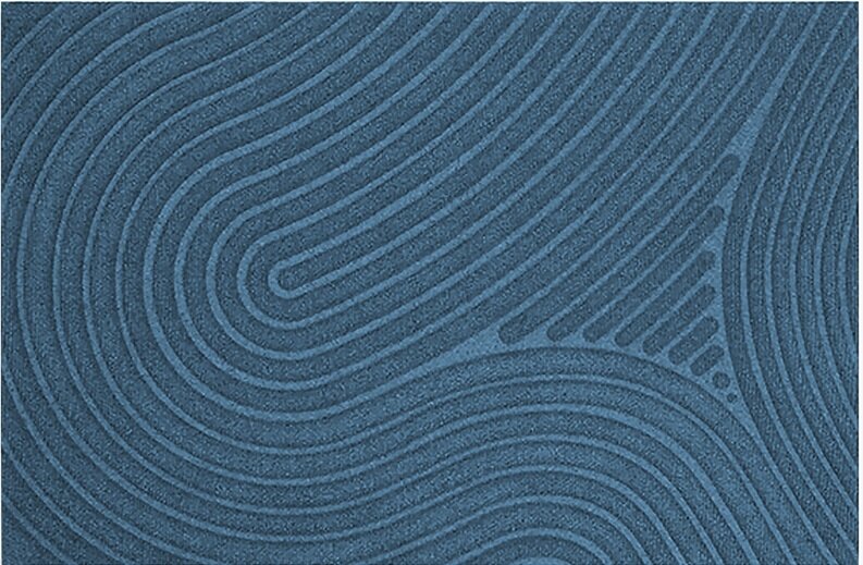 Douche-badkamermat WaterHog Fingerprint Blauw 55x85 cm