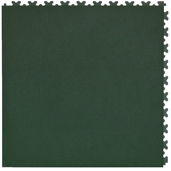 TaraLock Dalle PVC Clipsable Garage 7 mm &ndash; vert - connexion dissimul&eacute;e 