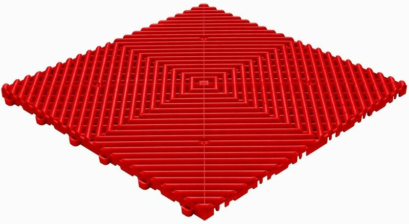 BoDeck garagevloeren 18 mm&ndash;rood-open kliktegels 