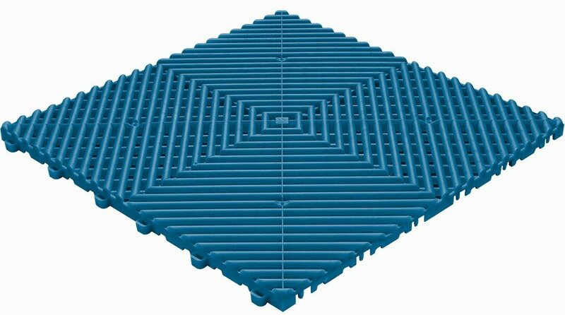 BoDeck garagevloeren 18 mm&ndash;blauw-open kliktegels 