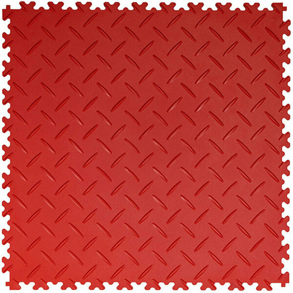 BoSepta PVC Kliktegel Garagevloer&ndash;7mm-rood-traanplaat 
