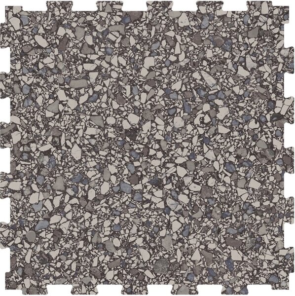RockFit PVC kliktegel Garagevloer-6.5 mm-terrazzo-grijs