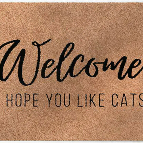 ColorStar- I Hope you like cats- binnendeurmat-kameel-85x150 cm
