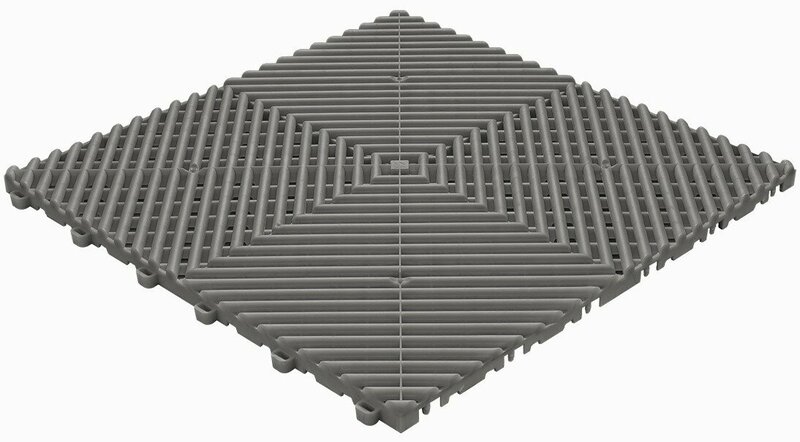 BoDeck balkonvloeren 18 mm &ndash; open kliktegels-afgerond | Donkergrijs