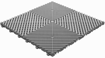 Dalle clipsable BoDeck gris-alu Dalle clipsable BoDeck gris-alu