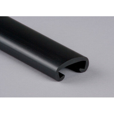 Profil de garde-corps pour main courante plate F358-001 noir Profil de garde-corps pour main courante plate F358-001 noir