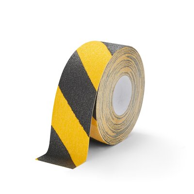 Bande antidérapante Grossier 75 mm Rayée noir jaune