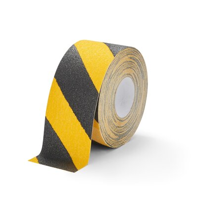 Bande antidérapante Grossier 100 mm Rayée noir jaune
