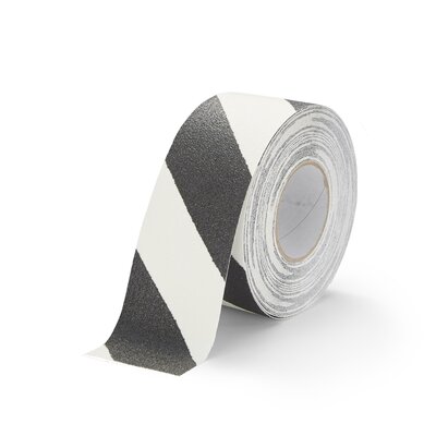 Bande antidérapante Glow in the Dark 75 mm Rayée noir glow