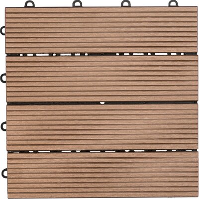 Carrelage clic WPC nervuré gris marron Carrelage clic WPC nervuré gris marron